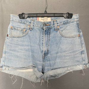 Levis 505 light wash cutoff jean shorts